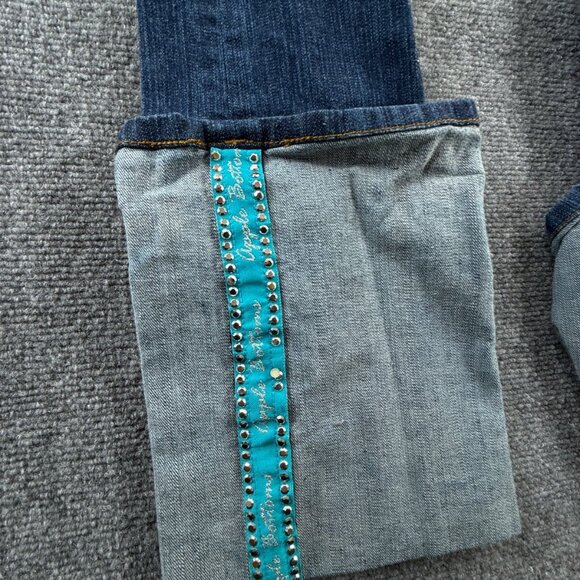 VTG APPLE BOTTOMS BLUE JEANS Women Size 7/8 Cotton Denim Stretch Embroidered - Picture 8 of 16